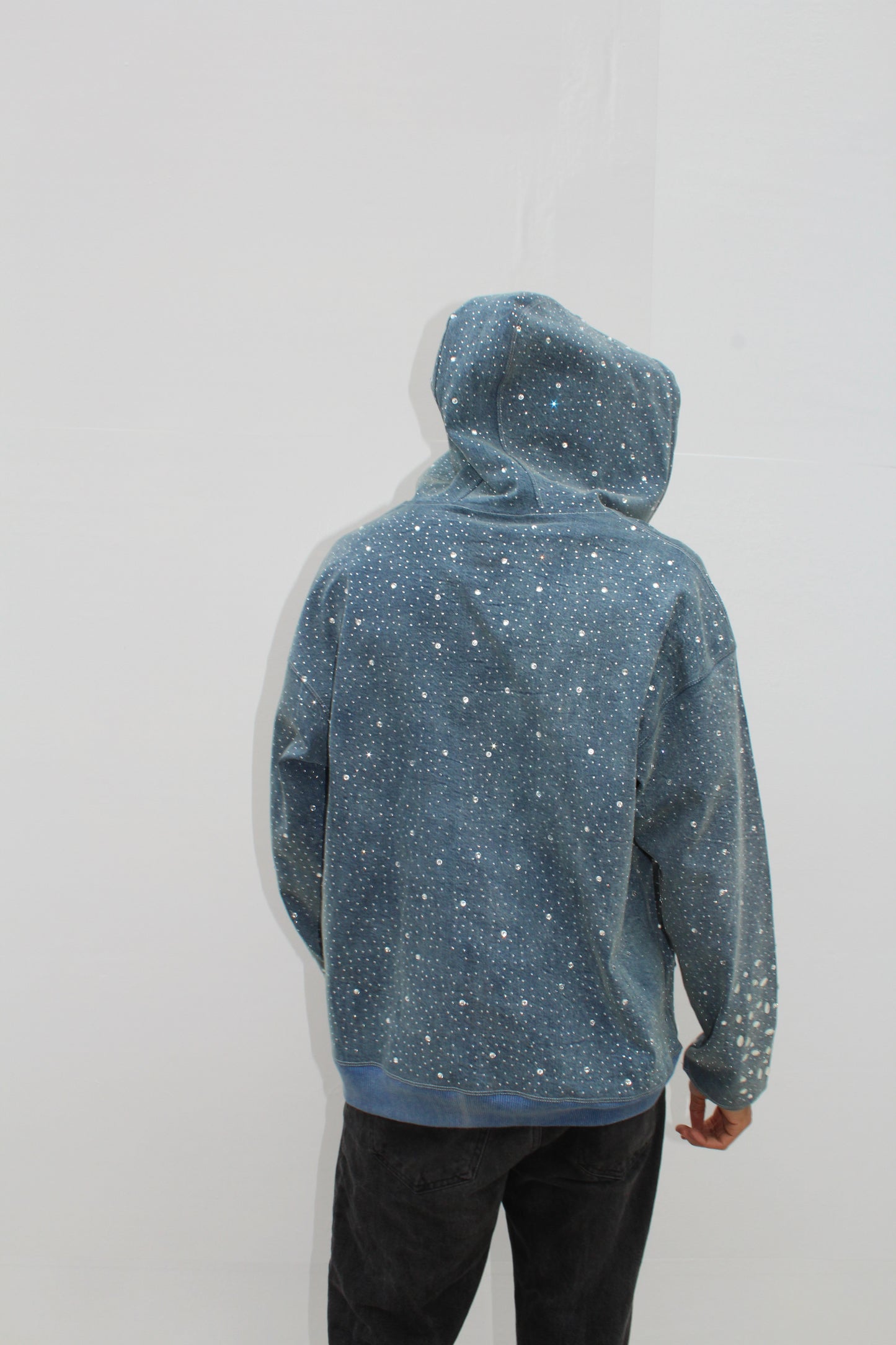 Crystal Blue Denim Zip-Up