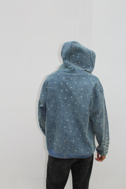 Crystal Blue Denim Zip-Up